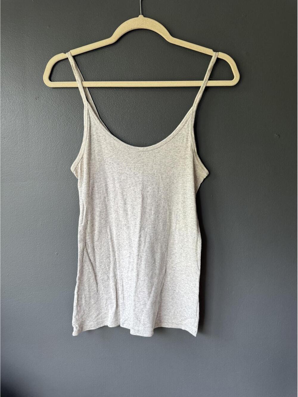 Gap Light Gray Basic Spaghetti Strap Tank Top